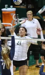 Senior Kiriana Hirini led UAB with 11 kills against FIU.