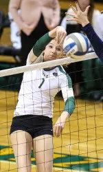 Senior Sara Rishell had nine kills against FIU.