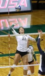 Senior Kiriana Hirini has started in matches all four years at UAB.