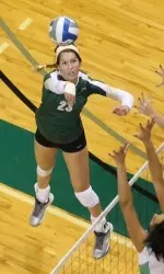 Senior Bethanie Thomas led UAB with 16 kills against Marshall.
