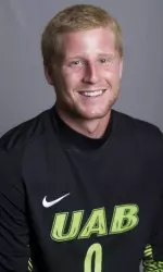 Redshirt sophomore goalkeeper Hunter Weber of the UAB men's soccer team is one of the honorees for the 2014 C-USA Fall Spirit of Service Award.