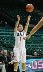 Junior Miranda Burroughs finished a career-high 6-for-7 from 3-point range.