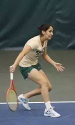 Pardis Kianoush picked up a win at the third singles court on Friday.