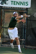 Lucas Dirube was a winner Sunday vs. North Alabama, playing No. 3 singles.