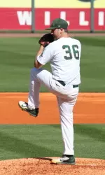 Redshirt junior right-handed pitcher Johnny Lieske started the game for the Blazers on Tuesday night.