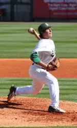 Freshman left-handed pitcher Thomas Lowery earned his second win of 2014 at Old Dominion.