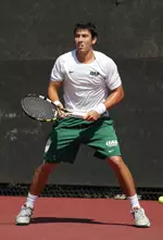 Rafael Rondino won his match Friday at No. 2 singles.
