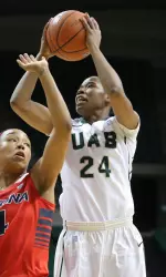 Senior Karisma Chapman has recorded 16 double-doubles this season.