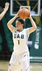 Junior Miranda Burroughs has hit a 3-pointer in nine consecutive games.