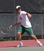 Donovan McSeveney won his match at No. 3 singles Sunday.