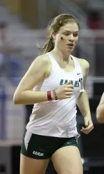 UAB freshman Sarah Livett broke the UAB freshman record in the 10K Thursday night at the Mt. SAC Relays.
