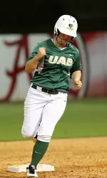 Hayley Davis hit her second home run of the season in UAB's 4-3 loss to No. 3 Alabama Wednesday night.