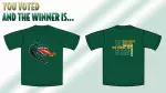 The winner of the Be Seen in Green t-shirt design.