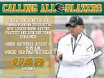 Former football players are invited Saturday to attend the Blazers' practice.