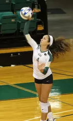 Freshman Gabbi Moreno had 21 assists, two kills and nine digs against Chattanooga.
