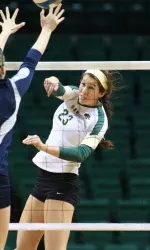 Senior Bethanie Thomas had a double-double with 12 kills and 14 digs against Jacksonville State.