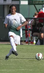 Senior Pachinno Roberts scored one of two UAB goals Saturday night as the Blazers topped No. 18 Coastal Carolina, 2-1.