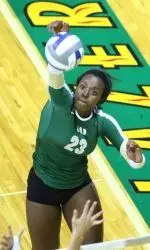 Freshman Jillian Tinglin tied her career high of 13 kills against the Golden Eagles.