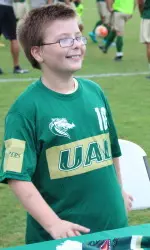 The UAB men's soccer team officially welcomed 10-year-old Kason to the program last week, supporting the Team IMPACT initiative.