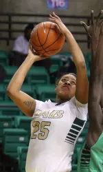 Senior Janae Smith recorded her sixth double-double of the season with 18 points and 11 rebounds Thursday.