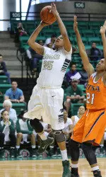 Senior Janae Smith finished with 19 points against Marshall.