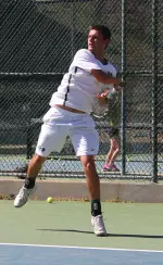 Stepan Vancurik dropped a three-setter in singles Sunday.