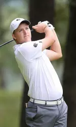 Freshman Lee Hodges matched his career-best with a 5-under 67 in the first round.