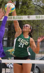 Senior Kiriana Hirini competed in the championship match with Bethanie Thomas on Saturday.