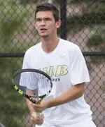 Stepan Vancurik won in both singles and doubles in Wednesday's match.