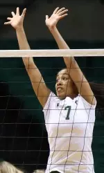 Junior Gabby Deshotel tallied her second double-double of the season (23 kills, 11 digs).