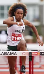 Autumnn Burnett is one of UAB's top sprinters hurdlers.