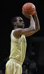 Robert Brown is shooting 42.5 percent from three-point range.