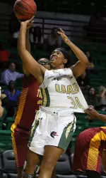 Johnson, in her debut, shot 5-of-8 from the floor on the way to 12 points.