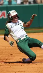 Senior Caitlin Attfield set UAB's career runs scored record during Saturday's doubleheader.