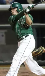 Senior Griffin Gum was a combined 5-for-8 with three RBI on the day.