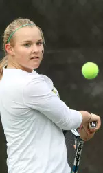 Lynch represented the Blazers on court two in doubles, and court six in singles play.