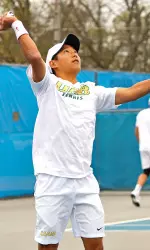 Komati is perfect on courts two and four in singles.