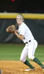 Senior Caitlin Attfield was one of two Blazers with multiple hits on Friday.