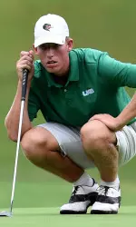 Taylor Eyster (pictured) and Lee Hodges shot one under in round two on Monday.