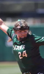 Junior Cara Goodwin earned her eighth victory of the season with her complete game performance.