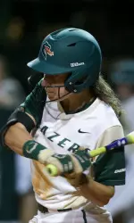 Senior Caitlin Attfield recorded her 300th career hit in game one of Saturday's doubleheader.