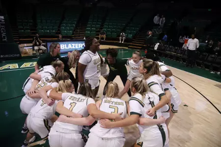 BIRMINGHAM, AL - NOVEMBER 10: the game between the Shorter Hawks and the UAB Blazers on November 10, 2021 at Bartow Arena in Birmingham, Alabama. (Photo by Michael Wade/Icon Sportswire)