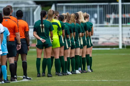 STATESBORO - AUGUST 21: Georgia Southern Women’s Soccer faces the UAB Blazers on Eagle Field at the Erk Russell Athletic Park August 21, 2022 in Statesboro, Georgia.