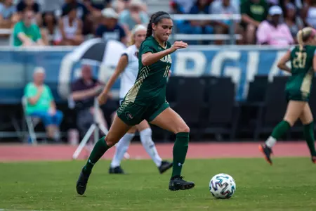 STATESBORO - AUGUST 21: Georgia Southern Women’s Soccer faces the UAB Blazers on Eagle Field at the Erk Russell Athletic Park August 21, 2022 in Statesboro, Georgia.