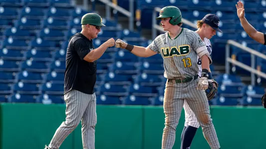 CLEARWATER, FL - May 22, 2026 - The UAB Blazers took on the Rice Owlns at BayCare Ballpark in the American Conference Baseball Tournament
No. 4 UAB was victorious in its American Conference Quarterfinal round after defeating the No. 3 Rice Owls by a score of 9-6.
Photo By Parker S. Freedman Photography
