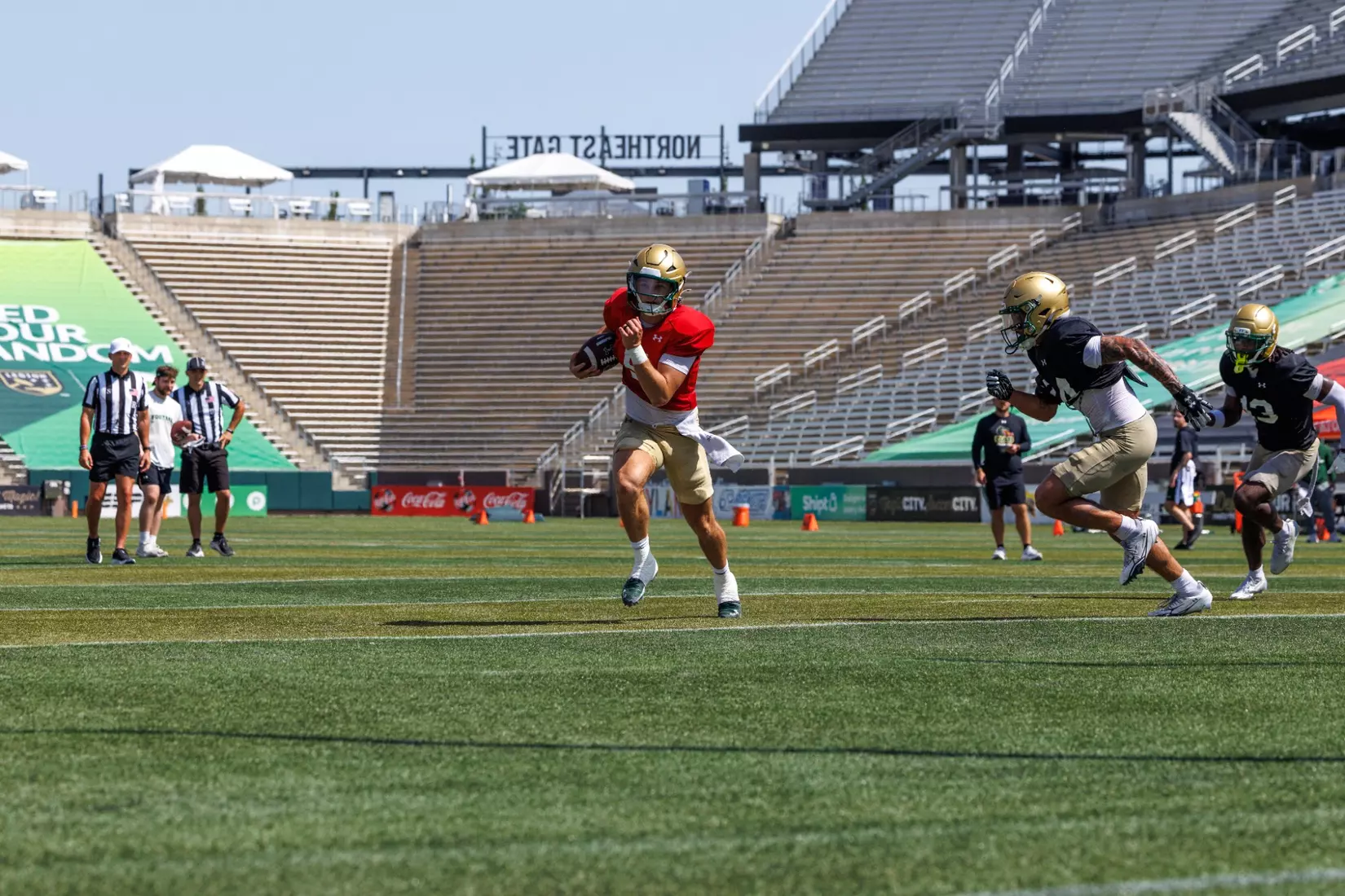 FB Fall Camp Scrimmage #1:Ryder Burton