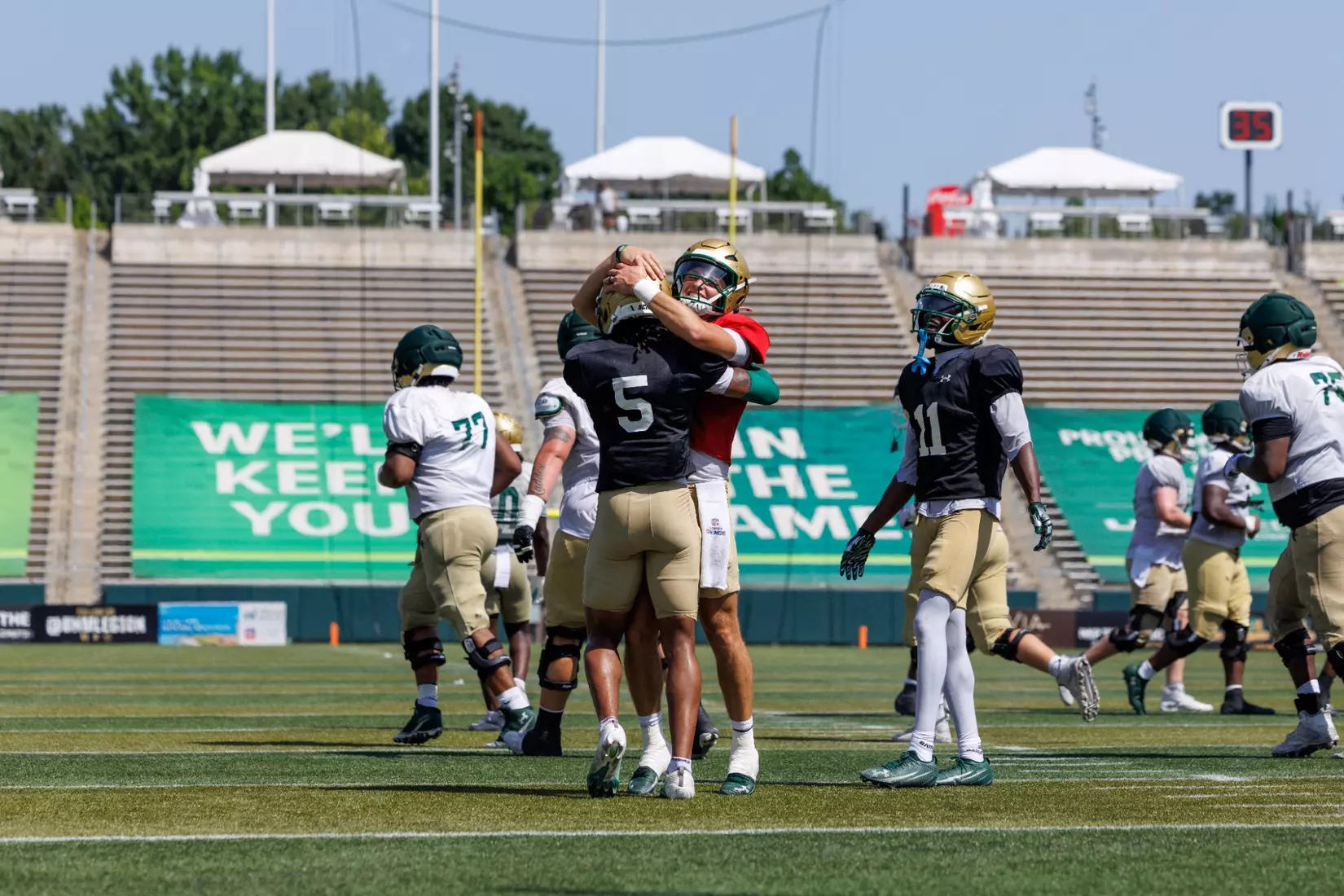 FB Fall Camp Scrimmage #1: Ryder Burton/Delvon Gulley