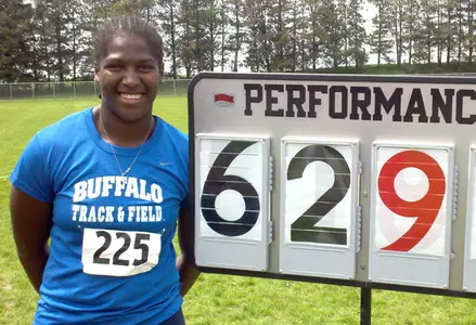 Shante' White Wins MAC Women's Hammer Throw Title Image