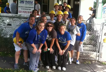 UB Student-Athletes Take Part In Habitat For Humanity Image