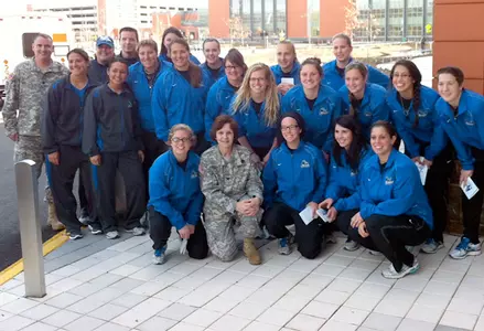 UB Softball Visits Fort Belvoir Community Hospital Image
